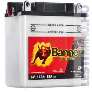 Banner Bike Bull Motor Akkumulátor 6N11A-3A 6V 11Ah 88A Jobb+ (01211)