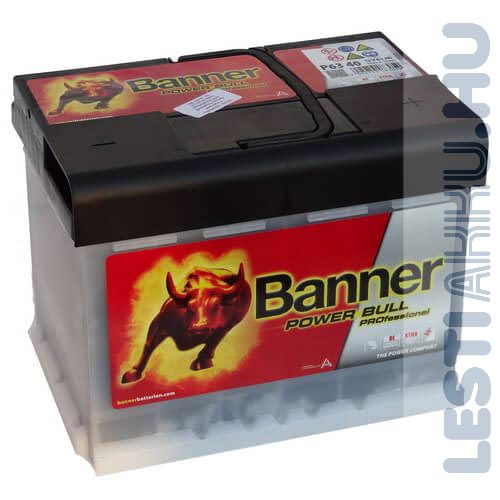 Banner Power Bull PROFESSIONAL Autó Akkumulátor 12V 63Ah 620A Jobb+ (PRO P6340)