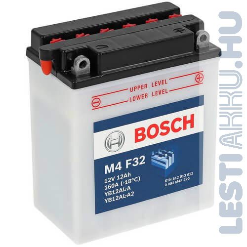 BOSCH M4 F32 Motor Akkumulátor YB12AL-A2 12V 12Ah 160A Jobb+ (0092M4F320)