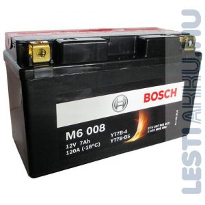 BOSCH M6 008 Motor Akkumulátor YT7B-4 (YT7B-BS) 12V 7Ah 120A Bal+ (0092M60080)