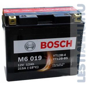 BOSCH M6 019 Motor Akkumulátor YT12B-4 (YT12B-BS) 12V 10Ah 215A Bal+ (0092M60190)