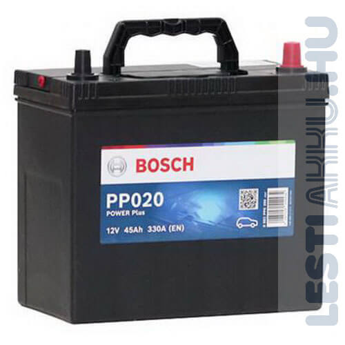 BOSCH Power Plus Autó Akkumulátor 12V 45Ah 330A Japán Vékonysarus Jobb+ (0092PP0200)