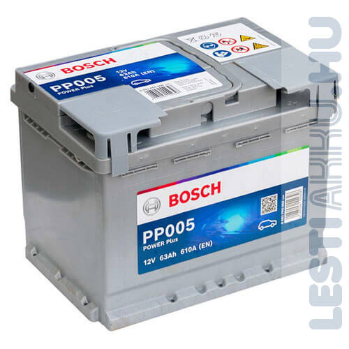 BOSCH Power Plus Autó Akkumulátor 12V 63Ah 610A Jobb+ (0092PP0050)