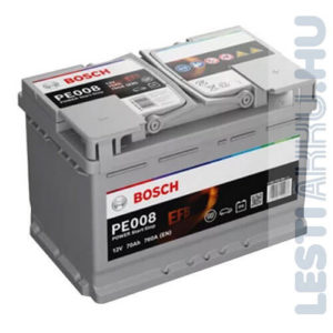BOSCH Power Start Stop EFB Autó Akkumulátor 12V 70Ah 760A Jobb+ (0092PE0080)
