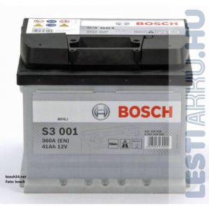 BOSCH Silver S3 Autó Akkumulátor 12V 41Ah 360A jobb+ (0092S30010)