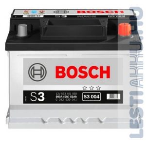 BOSCH Silver S3 Autó Akkumulátor 12V 53Ah 500A Jobb+ (0092S30041)