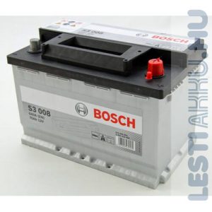 BOSCH Silver S3 Autó Akkumulátor 12V 70Ah 640A Normál Jobb+ (0092S30080)