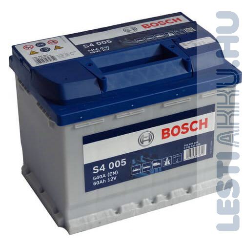 BOSCH Silver S4 Autó Akkumulátor 12V 60Ah 540A Normál Jobb+ (0092S40050)
