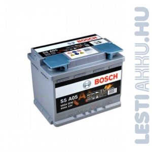 BOSCH Silver S5 AGM Autó Akkumulátor 12V 60Ah 680A Jobb+ (0092S5A050)