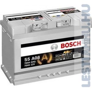 BOSCH Silver S5 AGM Autó Akkumulátor 12V 70Ah 760A Jobb+ (0092S5A080)