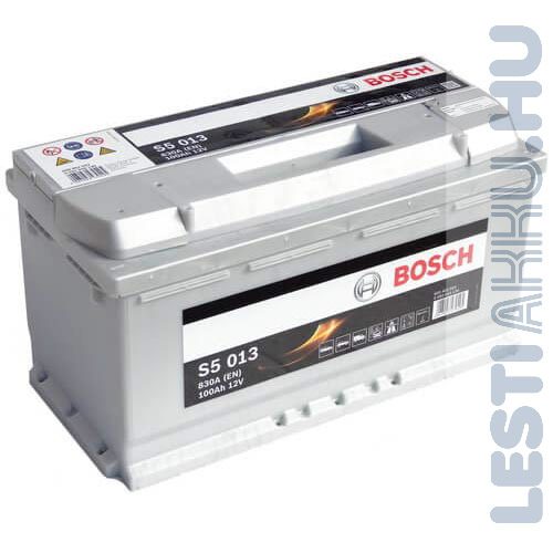 BOSCH Silver S5 Autó Akkumulátor 12V 100Ah 830A Jobb+ (0092S50130)