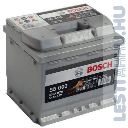 BOSCH Silver S5 Autó Akkumulátor 12V 54Ah 530A Jobb+ (0092S50020)