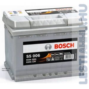 BOSCH Silver S5 Autó Akkumulátor 12V 63Ah 610A Bal+ (0092S50060)