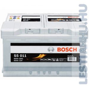 BOSCH Silver S5 Autó Akkumulátor 12V 85Ah 800A Normál Jobb+ (0092S50110)