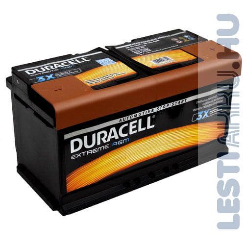 Duracell Extreme AGM Autó Akkumulátor 12V 92Ah 850A Jobb+