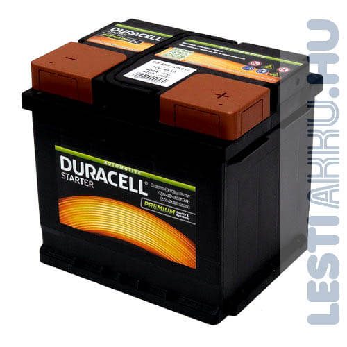 Duracell Started Autó Akkumulátor 12V 45Ah 400A Jobb+