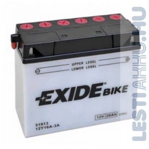 EXIDE Bike BMW Motor Akkumulátor Y12Y16A-3B 12V 20Ah 210A Jobb+