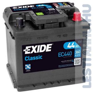 EXIDE Classic Autó Akkumulátor 12V 44Ah 360A Jobb+ (EC440)