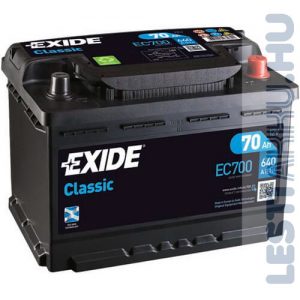 EXIDE Classic Autó Akkumulátor 12V 70Ah 640A Jobb+ (EC700)