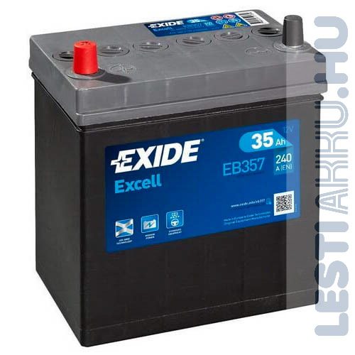 EXIDE Excell Autó Akkumulátor 12V 35Ah 240A Japán Bal+ (EB357)