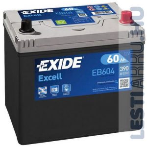 EXIDE Excell Autó Akkumulátor 12V 60Ah 390A Japán Jobb+ (EB604)