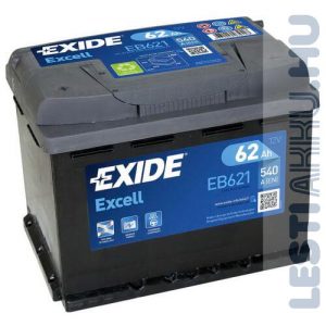 EXIDE Excell Autó Akkumulátor 12V 62Ah 540A Bal+ (EB621)