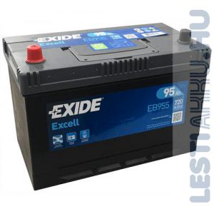 EXIDE Excell Autó Akkumulátor 12V 95Ah 720A Japán Bal+ (EB955)