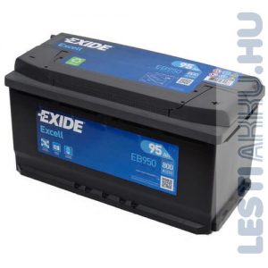 EXIDE Excell Autó Akkumulátor 12V 95Ah 800A Jobb+ (EB950)