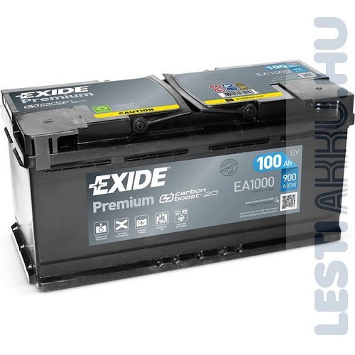 EXIDE Premium Autó Akkumulátor 12V 100Ah 900A Jobb+ (EA1000)