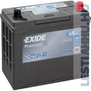 EXIDE Premium Autó Akkumulátor 12V 45Ah 390A Japán Jobb+ (EA456)