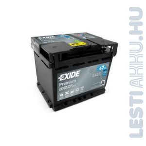 EXIDE Premium Autó Akkumulátor 12V 47Ah 450A Jobb+ (EA472)