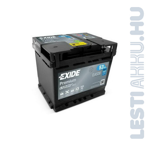EXIDE Premium Autó Akkumulátor 12V 53Ah 540A Jobb+ (EA530)