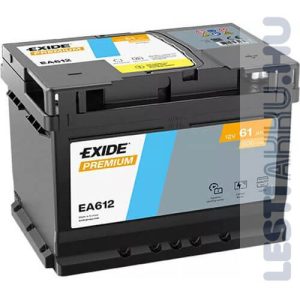 Exide Premium Auto Akkumulator 12v 61ah 600a Jobb Ea612