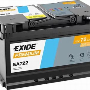 Exide Premium Auto Akkumulator 12v 72ah 720a Jobb Ea722