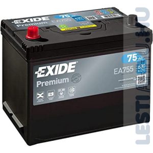 EXIDE Premium Autó Akkumulátor 12V 75Ah 630A Japán Bal+ (EA755)