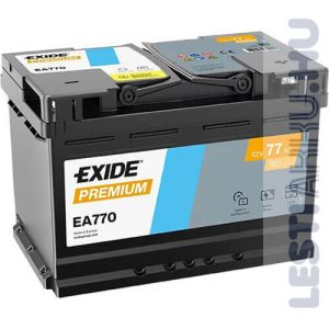 Exide Premium Auto Akkumulator 12v 77ah 760a Jobb Ea770