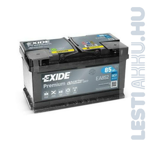 EXIDE Premium Autó Akkumulátor 12V 85Ah 800A Jobb+ (EA852)