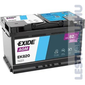 Exide Start Stop Agm Auto Akkumulator 12v 82ah 800a Jobb Ek820