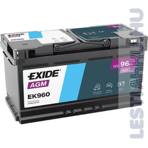 Exide Start Stop Agm Auto Akkumulator 12v 96ah 850a Jobb Ek960