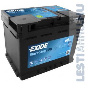 EXIDE Start Stop EFB Autó Akkumulátor 12V 60Ah 640A Jobb+ (EL600)