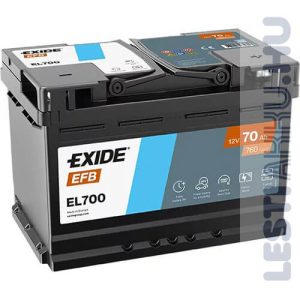 Exide Start Stop Efb Auto Akkumulator 12v 70ah 720a Jobb El700