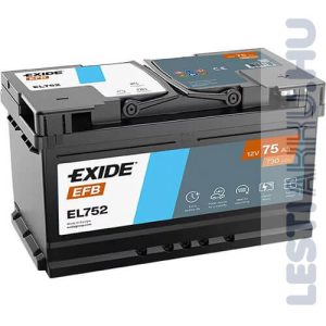 Exide Start Stop Efb Auto Akkumulator 12v 75ah 730a Jobb El752