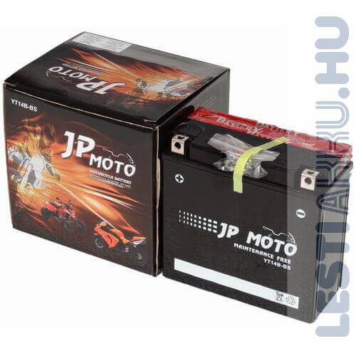 JP MOTO Motor Akkumulátor YT14B-BS 12V 12Ah 135A Bal+