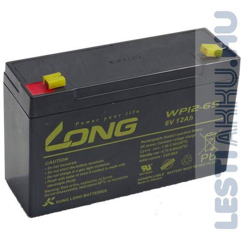 Long 6V 12Ah Elektromos játék akkumulátor