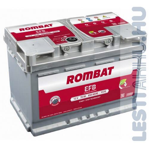 ROMBAT EFB Autó Akkumulátor 12V 70Ah 650A Jobb+