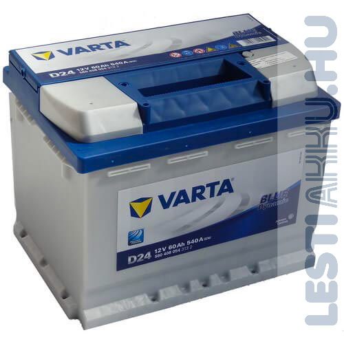 VARTA D24 Blue Dynamic Autó Akkumulátor 12V 60Ah 540A Normál Jobb+ (560408054)