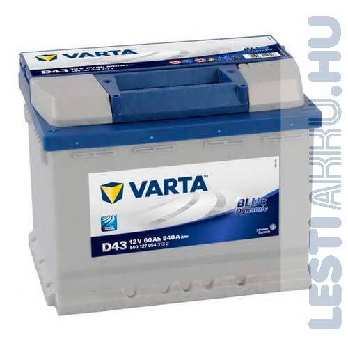 VARTA D43 Blue Dynamic Autó Akkumulátor 12V 60Ah 540A Bal+ (560127054)