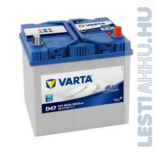 VARTA D47 Blue Dynamic Autó Akkumulátor 12V 60Ah 540A Japán Jobb+ (560410054)
