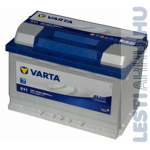 VARTA E11 Blue Dynamic Autó Akkumulátor 12V 74Ah 680A Jobb+ (574012068)