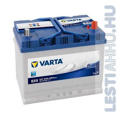 VARTA E23 Blue Dynamic Autó Akkumulátor 12V 70Ah 630A Japán Jobb+ (570412063)